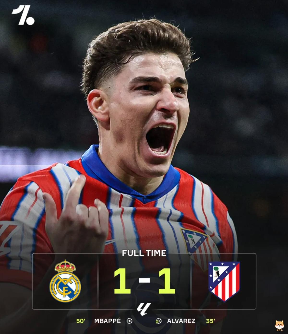 马德里德比平局,西甲的争冠正变得充满悬念,是皇马、马竞还是巴萨?